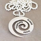 Swirl  - personalised necklaces